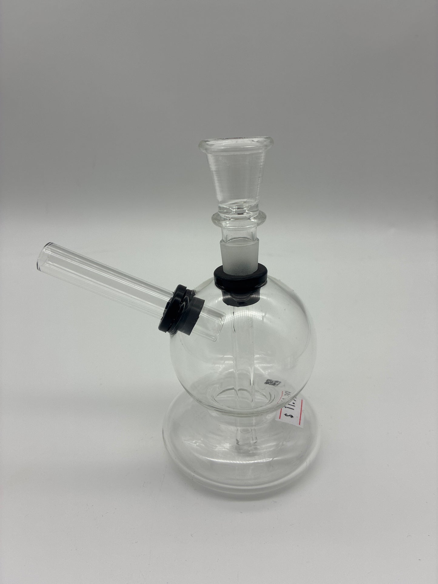 5” Globe Glass Water Pipe with Down Stem Bowl