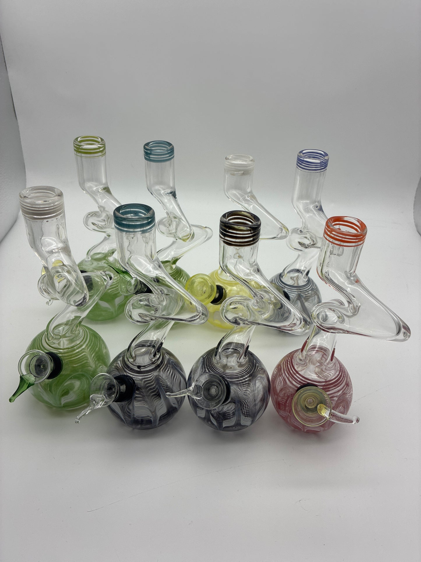 7.5” Mini Zong Style Water Pipe with Pull Bowl