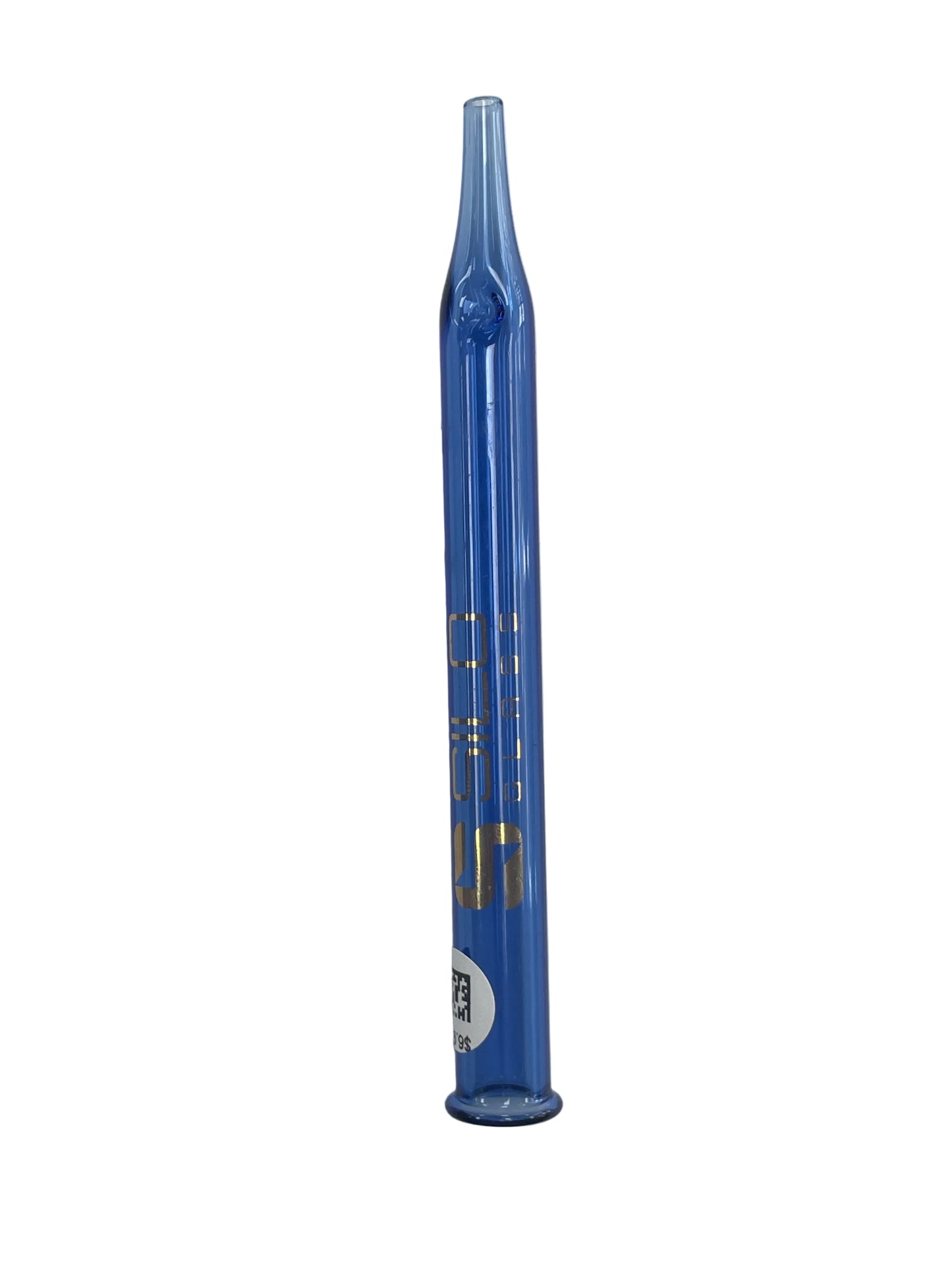 Silo Glass 6” Blue Dab Straw