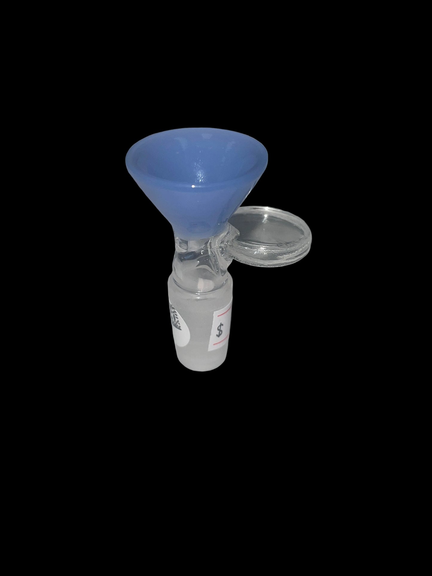 Blue Glass Bowl with Disk Handle 14MM