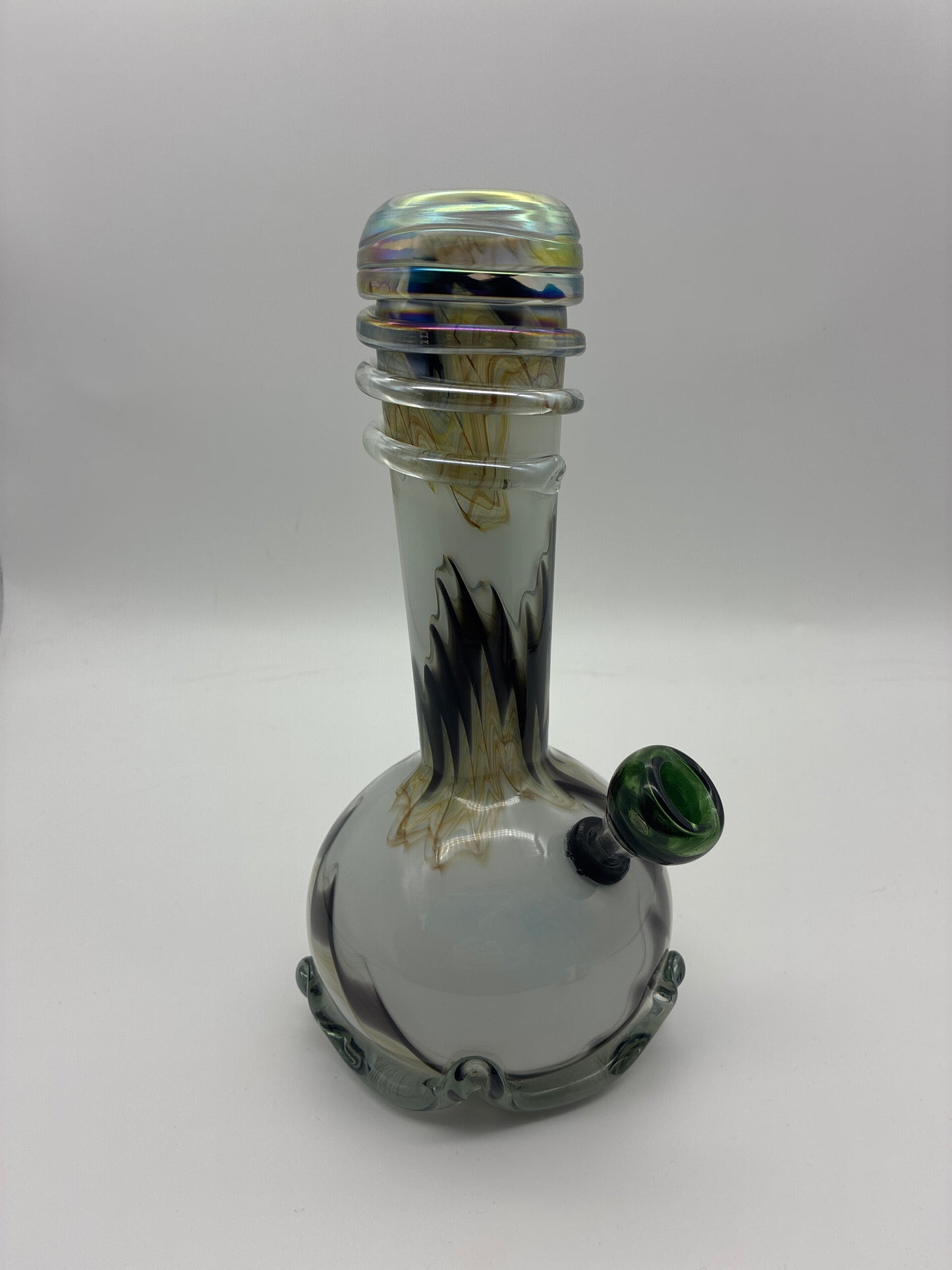 10” Thick Glass Vase Style Water Pipe with Pull Bowl