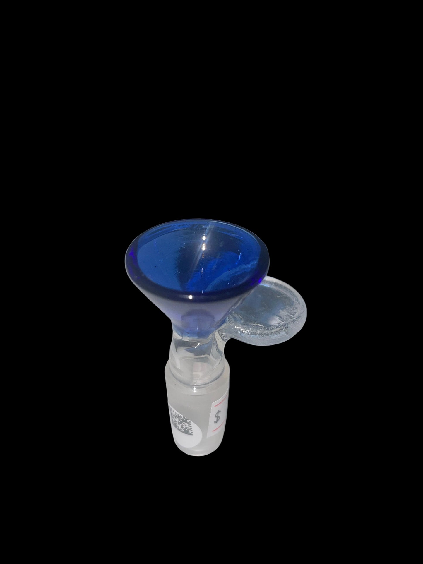 Dark Blue Glass Bowl with Disk Handle 14MM