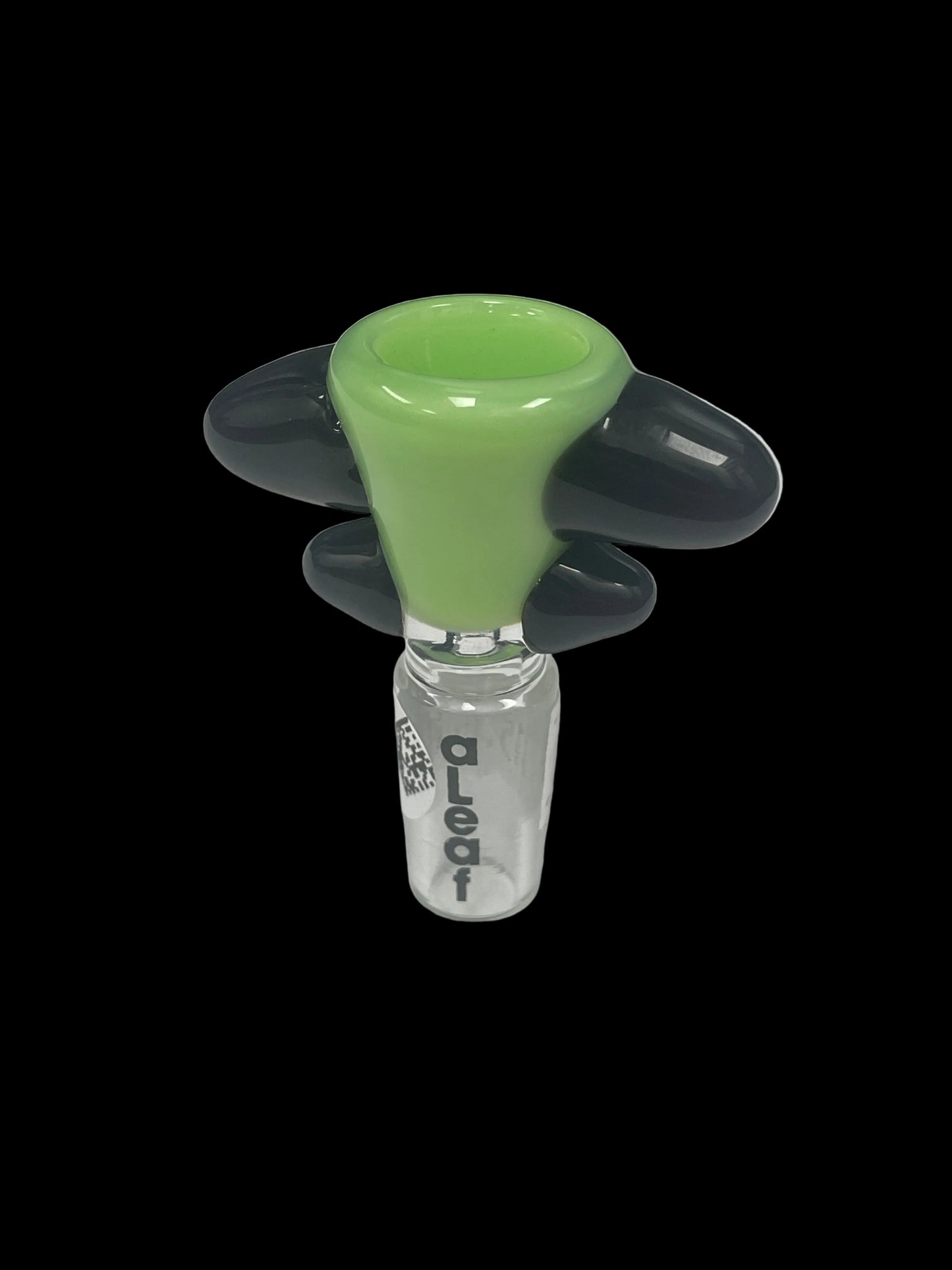 aLeaf Green & Black Glass Bowl 14MM