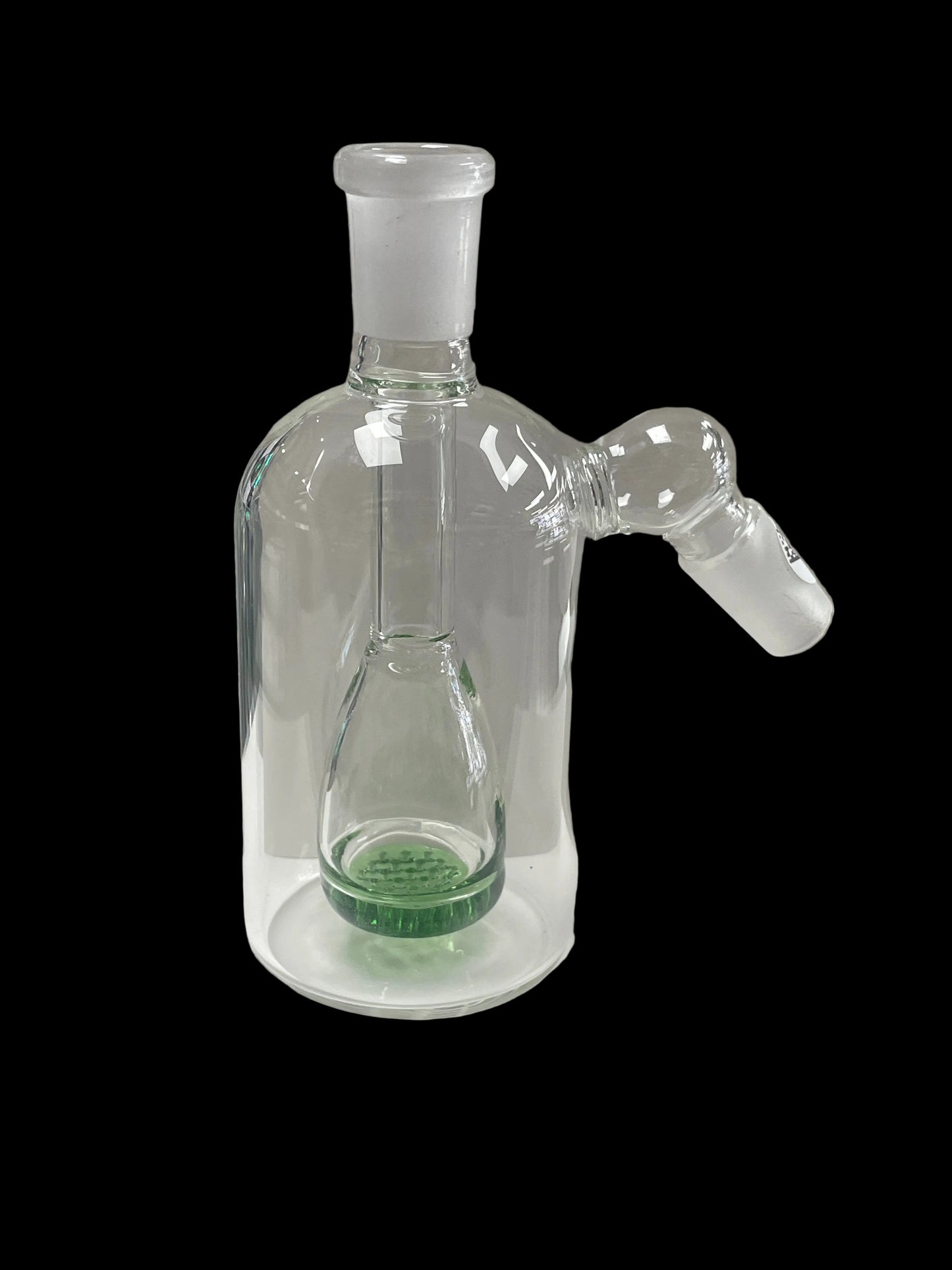 Ash Catcher with Green Showerhead Perc 14MM to 14MM 45D