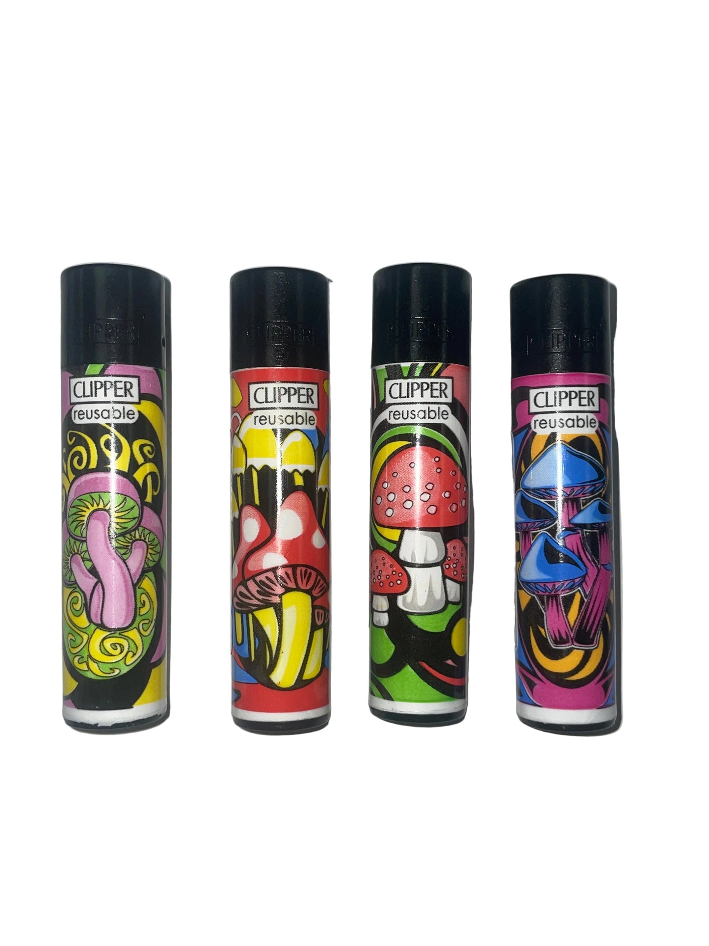 Clipper Reusable Lighter Mushroom Edition (Colors May Vary)