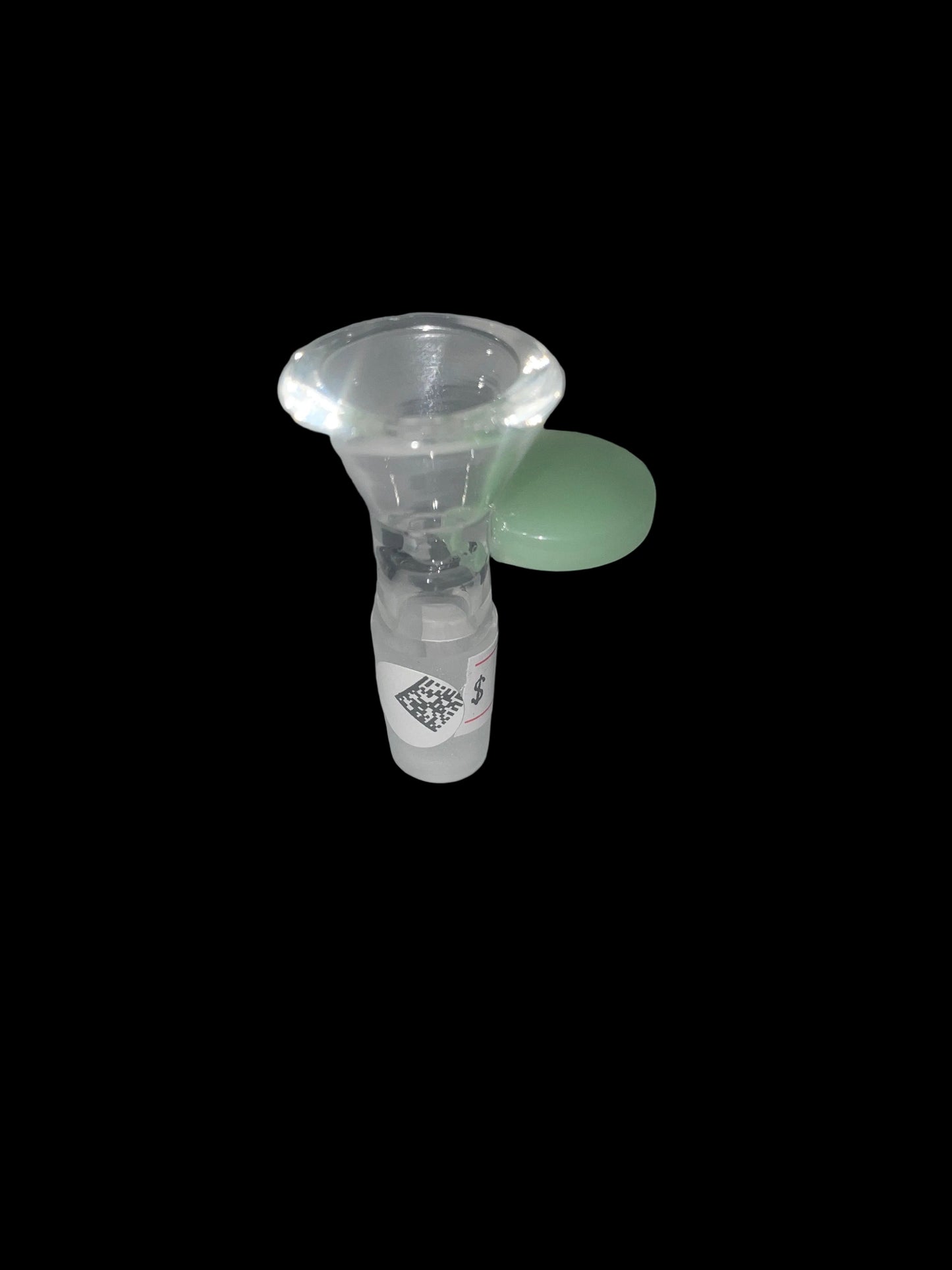 Glass Bowl with Green Disk Handle 14MM