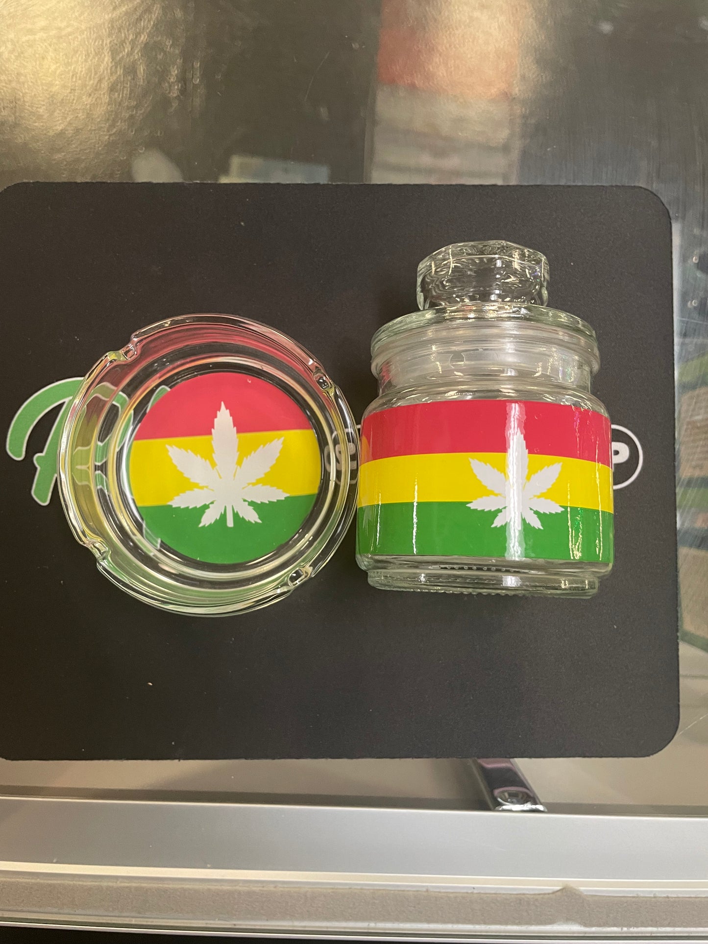 Ash Tray + Glass Storage Jar