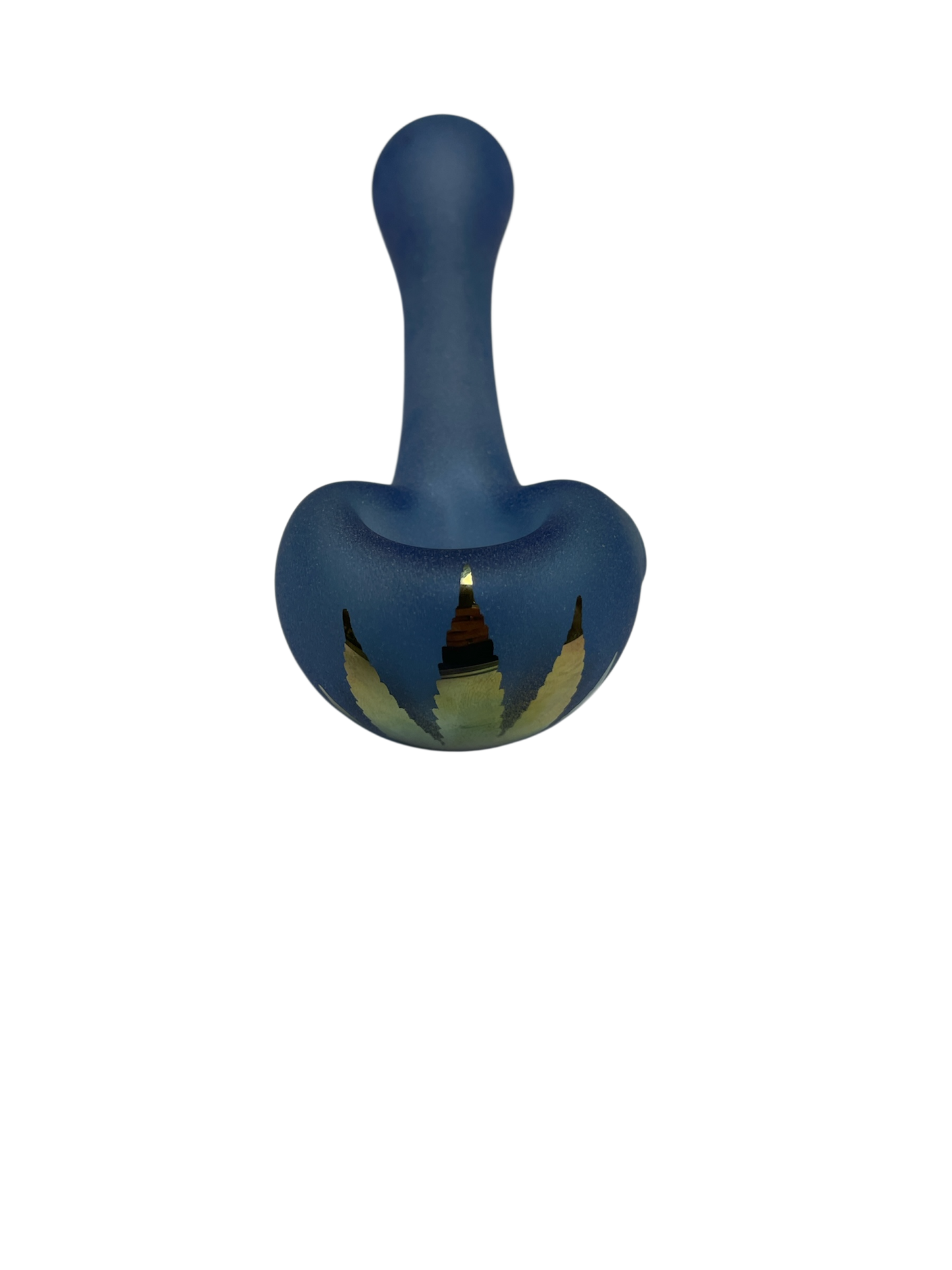 Frosted Glass & Gold Leaf Handpipe 4.5”