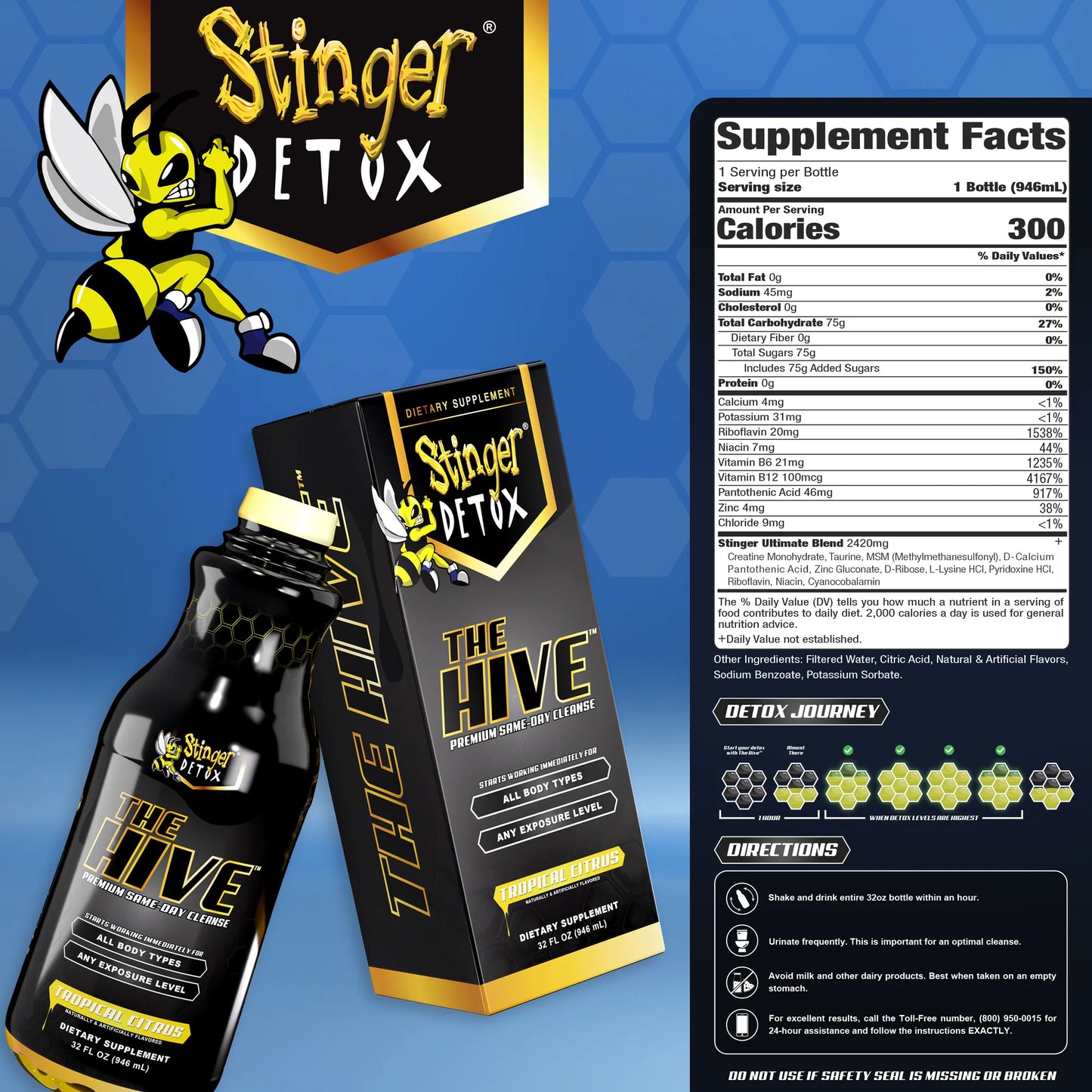 Stinger Detox The Hive Premium Same Day Cleanse