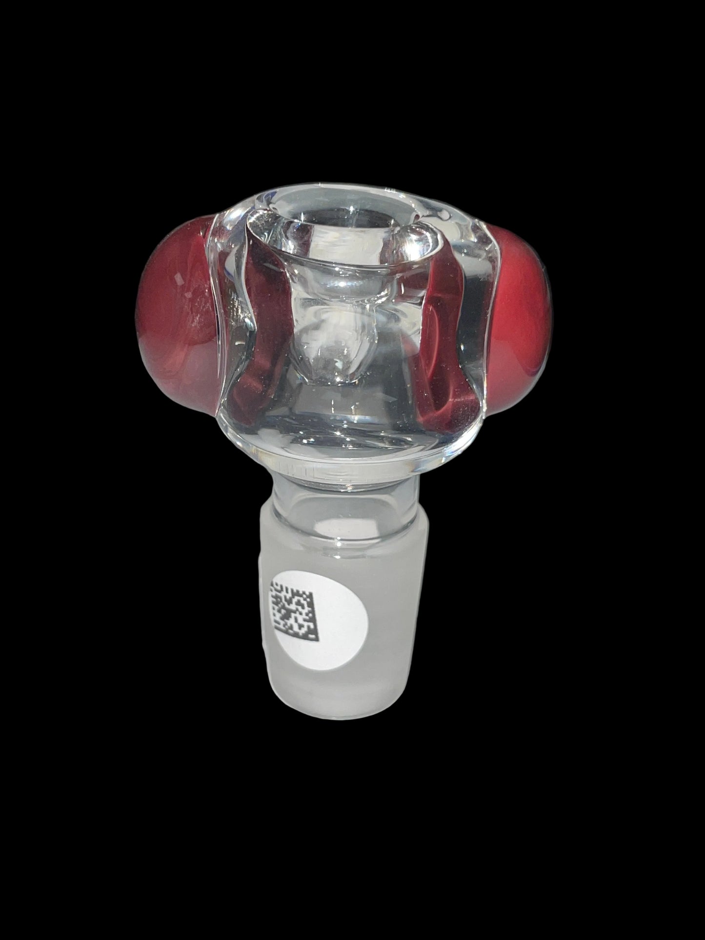 Thick Glass Bowl with Red Side Grips 18MM