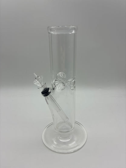 10” Straight Tube Water Pipe with Pull Bowl & Ice Catch