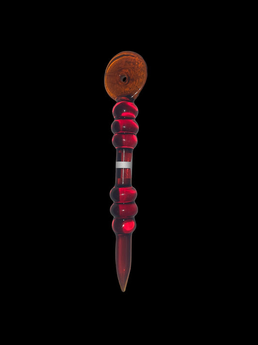 5” Amber Glass Dab Pick Tool