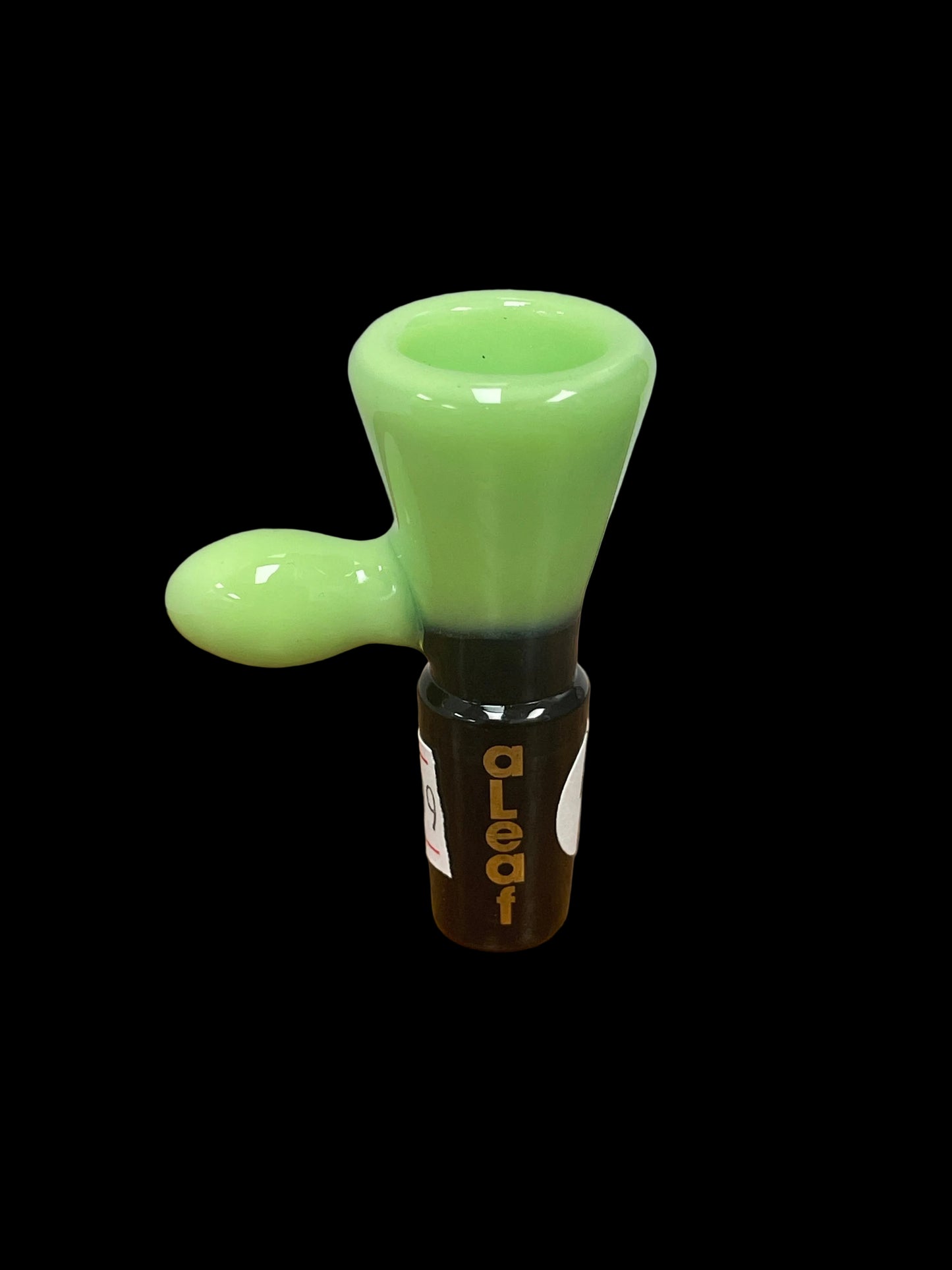 aLeaf Green & Black Glass Bowl with Handle 14MM