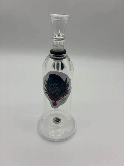 7” Water Pipe with Character Sticker and Downstem Bowl
