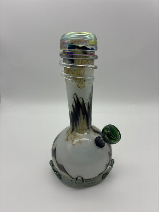 10” Thick Glass Vase Style Water Pipe with Pull Bowl