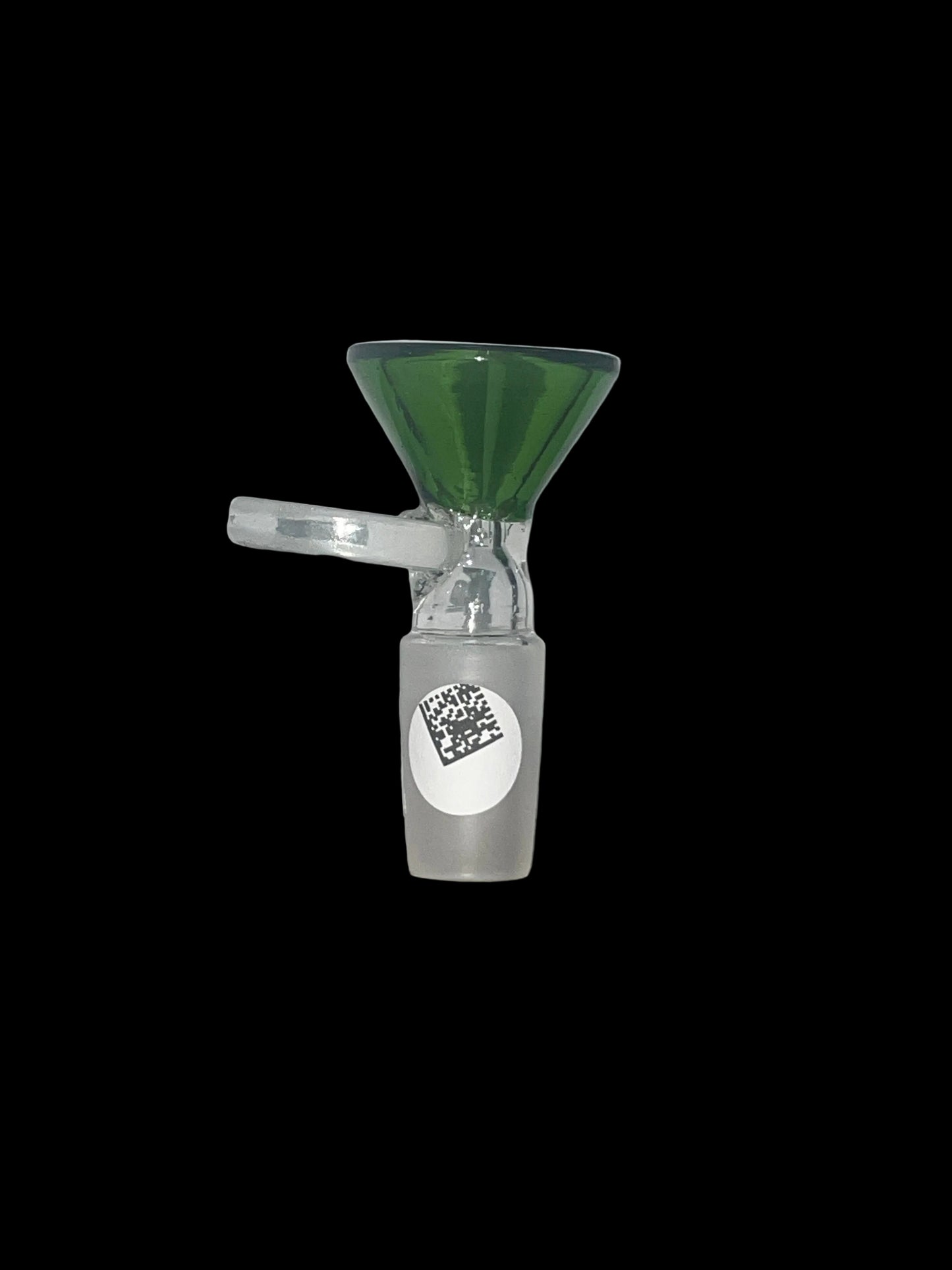 Green Glass Bowl with Disk Handle 14MM