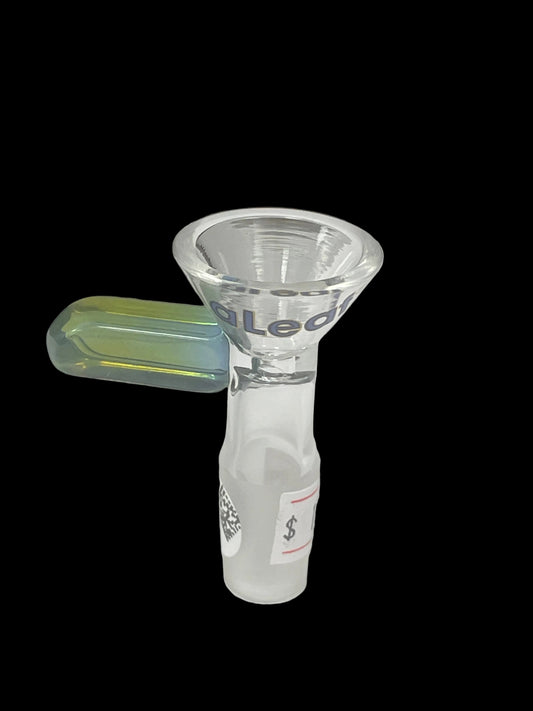 aLeaf Glass Bowl with Blue Crystal Handle 14MM