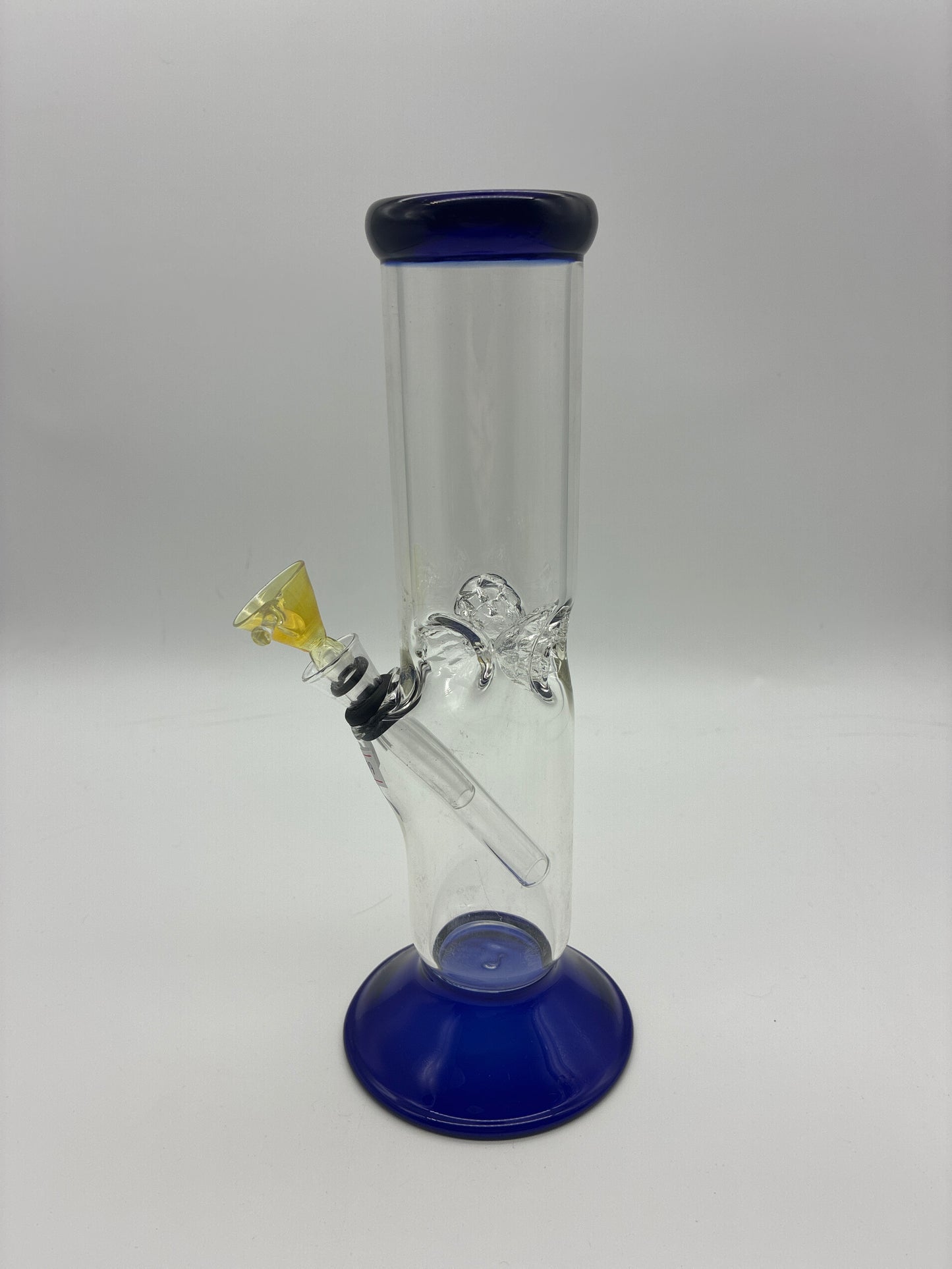10” Straight Tube Water Pipe with Pull Bowl & Ice Catch