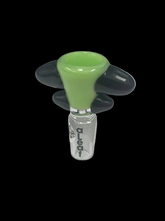 aLeaf Green & Black Glass Bowl 14MM