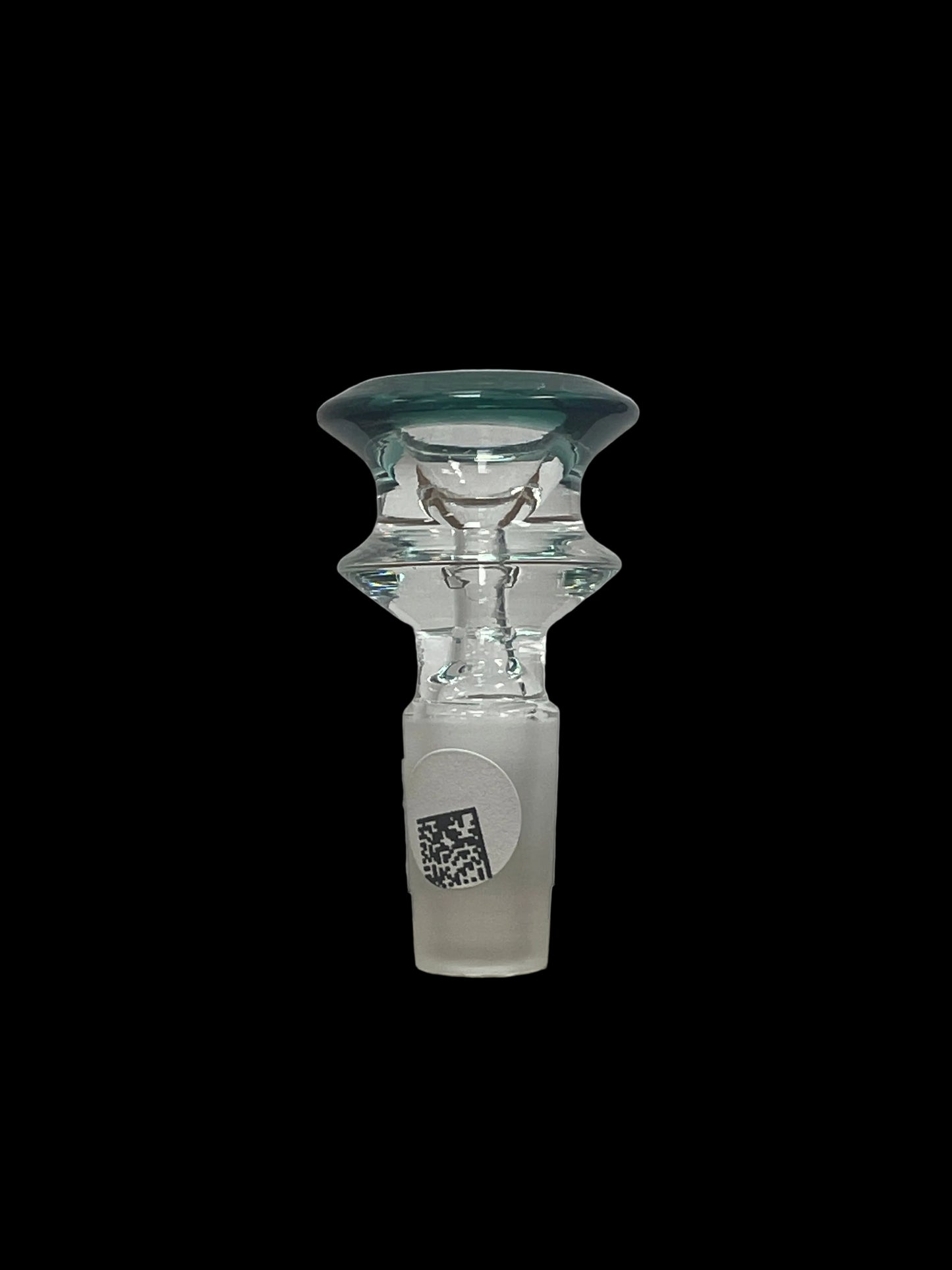 Glass Bowl with Dark Green Rim 14MM