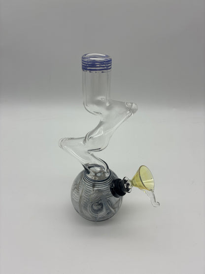 7.5” Mini Zong Style Water Pipe with Pull Bowl