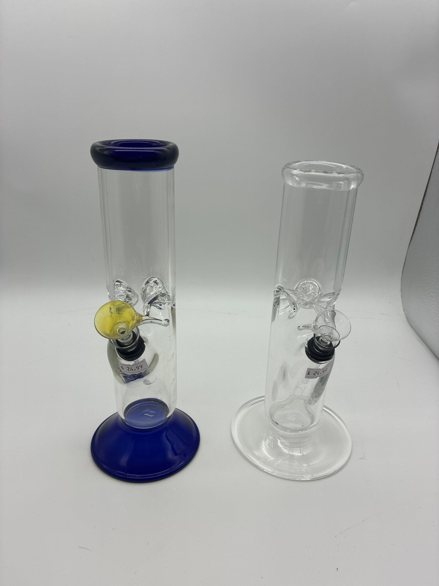 10” Straight Tube Water Pipe with Pull Bowl & Ice Catch