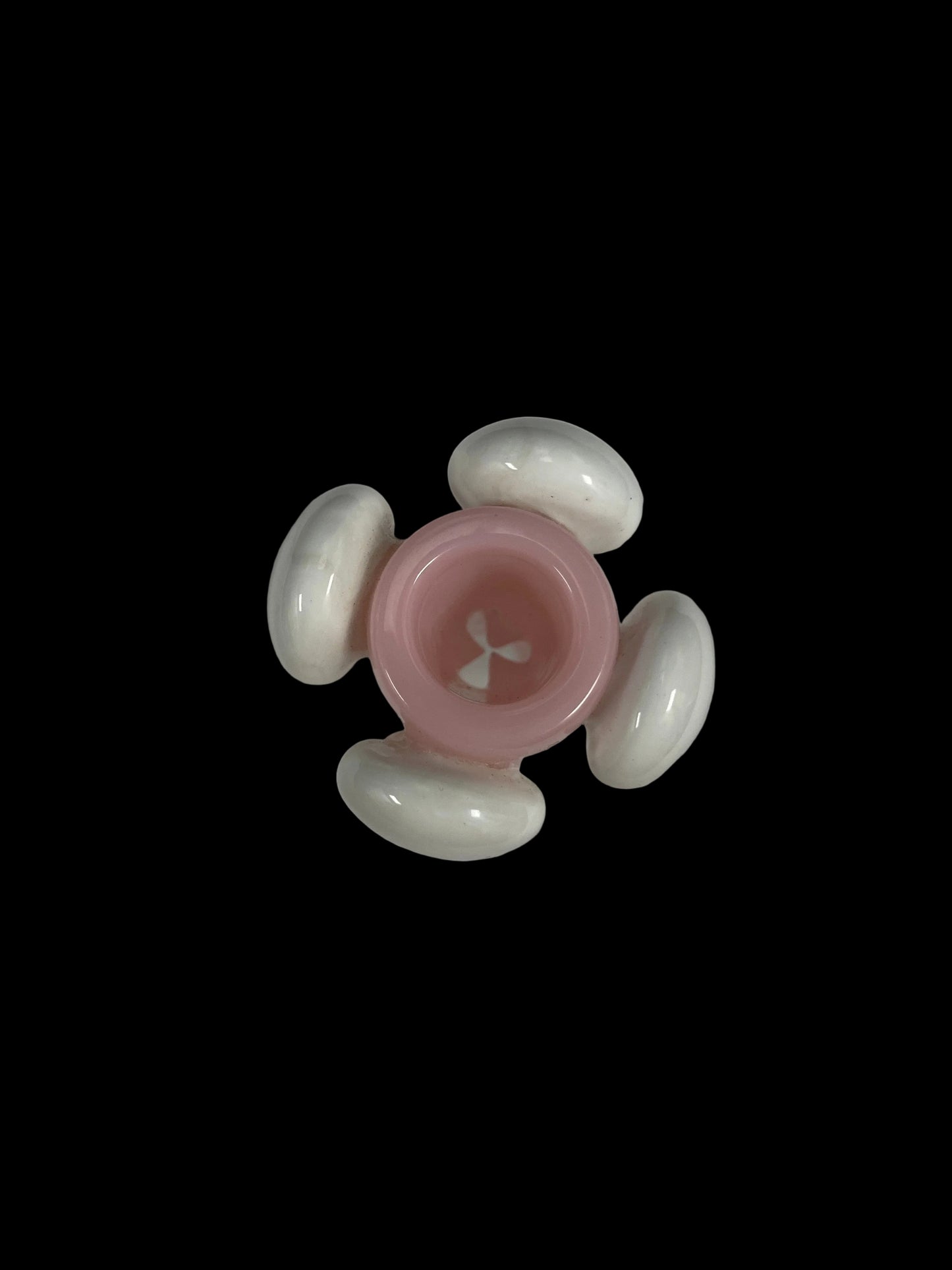 aLeaf Pink & White Glass Bowl with Built in Screen 14MM