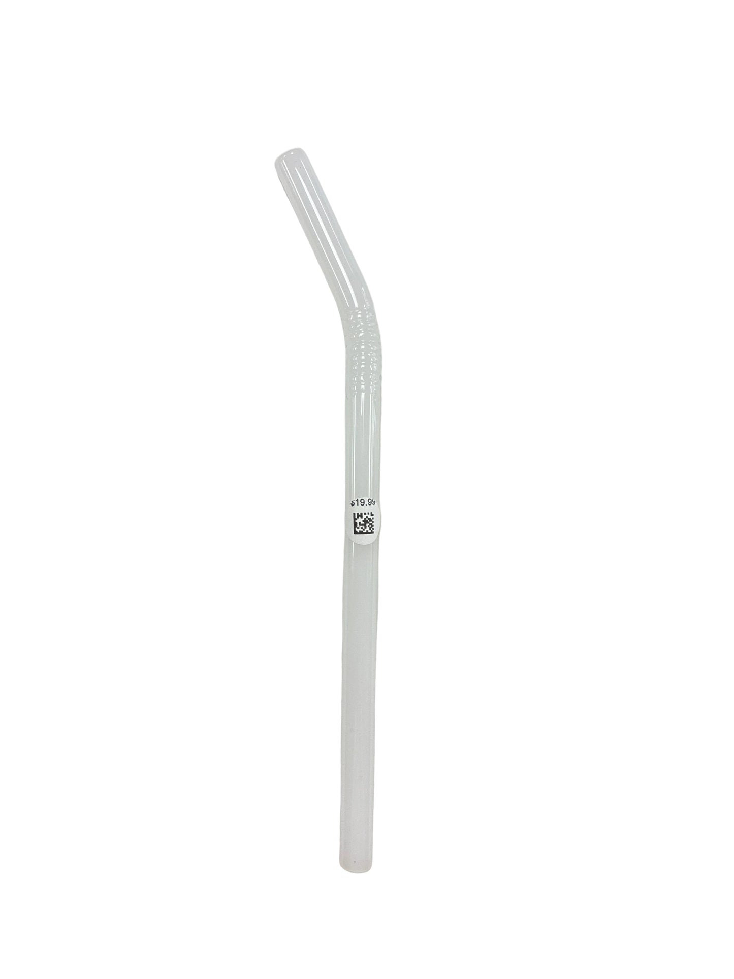 8” White Glass Dab “Straw”