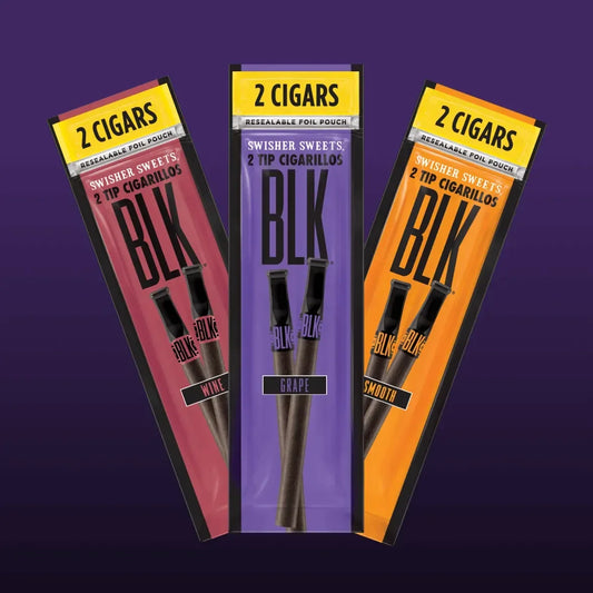 Swisher BLK 2 Plastic Tip Cigarillos