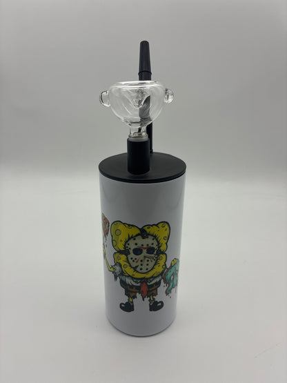 10” Thermal Metal Mug Style Water Pipe with Character Print