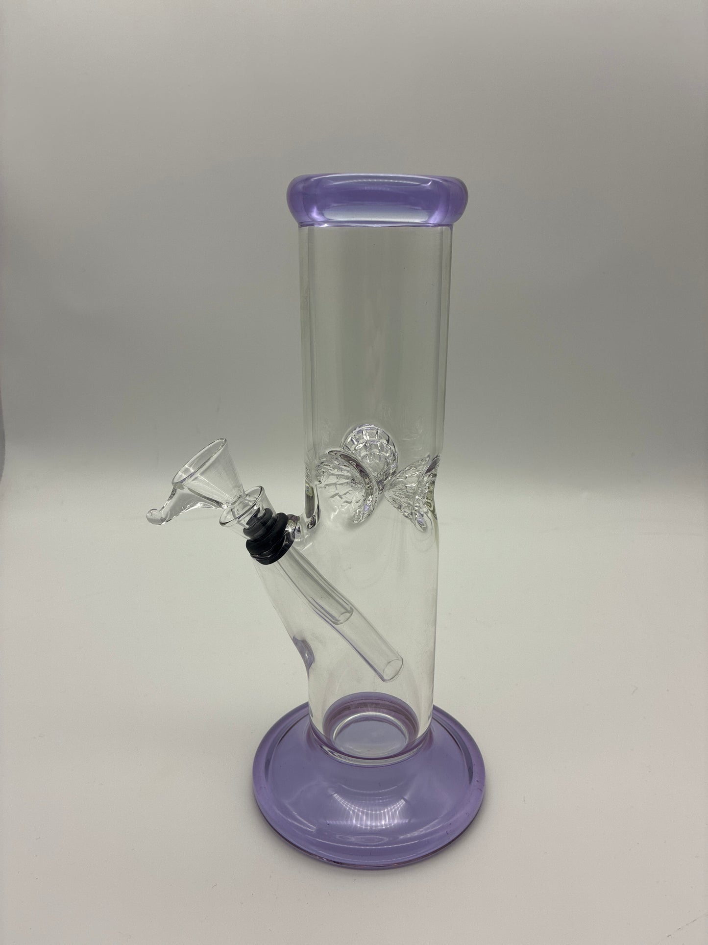 10” Straight Tube Water Pipe with Ice Catch and Pull Bowl