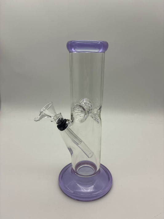10” Straight Tube Water Pipe with Ice Catch and Pull Bowl