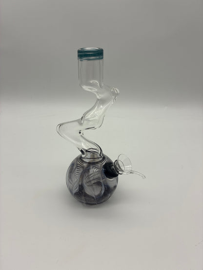 7.5” Mini Zong Style Water Pipe with Pull Bowl