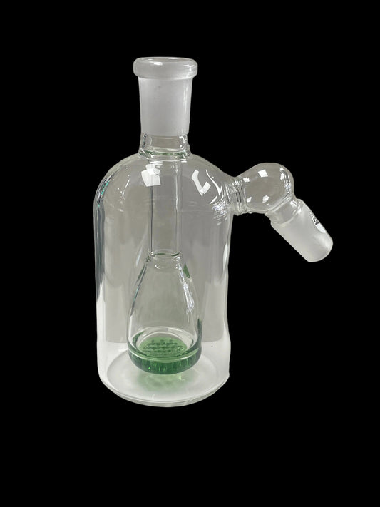 Ash Catcher with Green Showerhead Perc 14MM to 14MM 45D