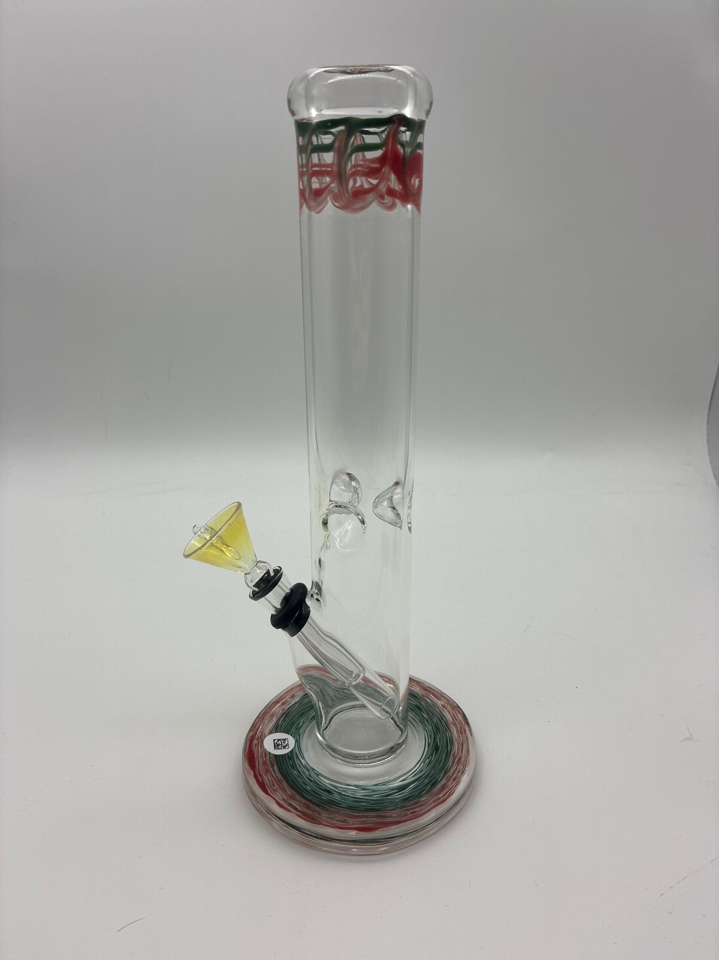 10” Straight Tube Water Pipe with Pull Bowl & Ice Catch