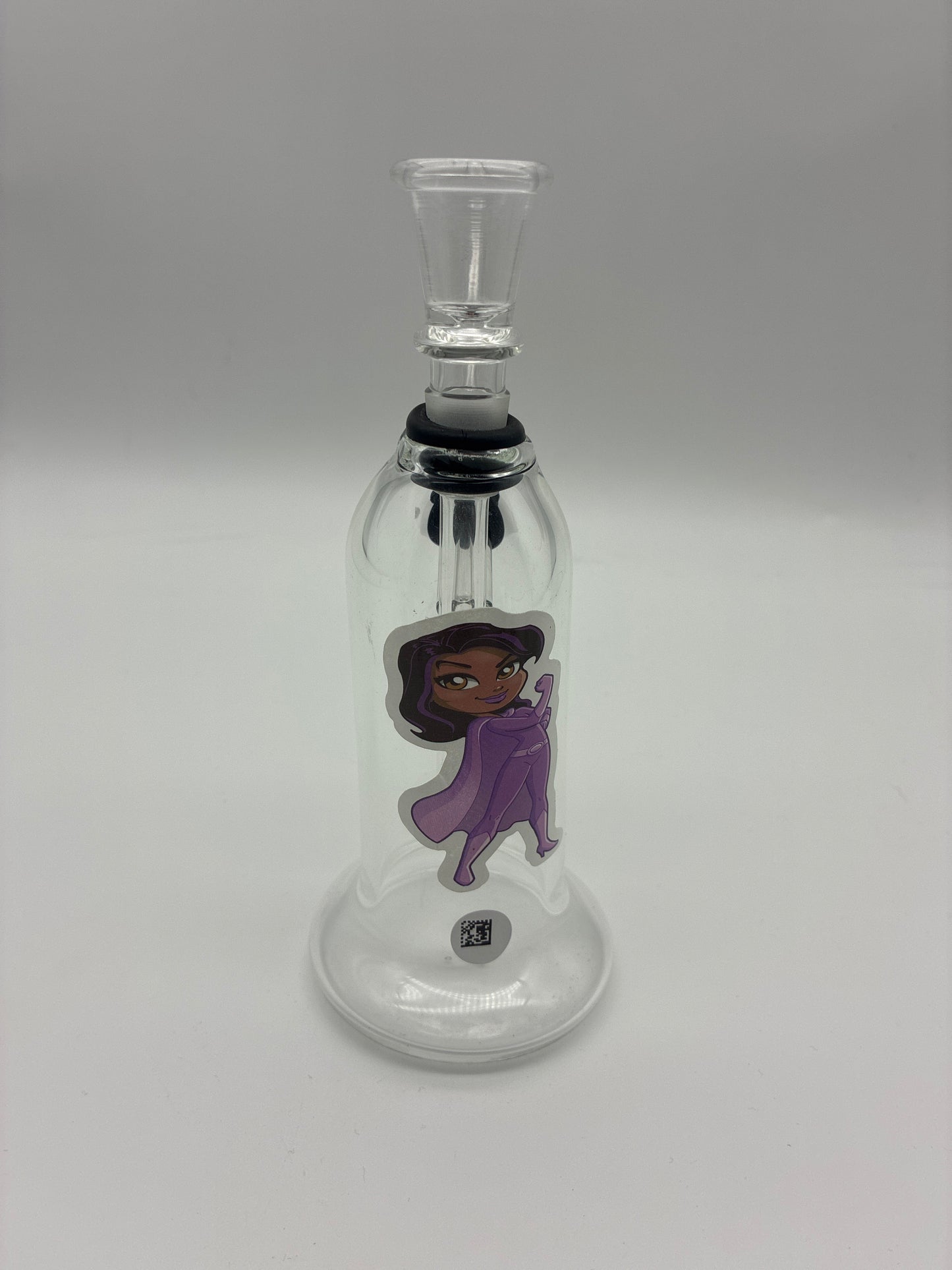 7” Water Pipe with Character Sticker and Downstem Bowl