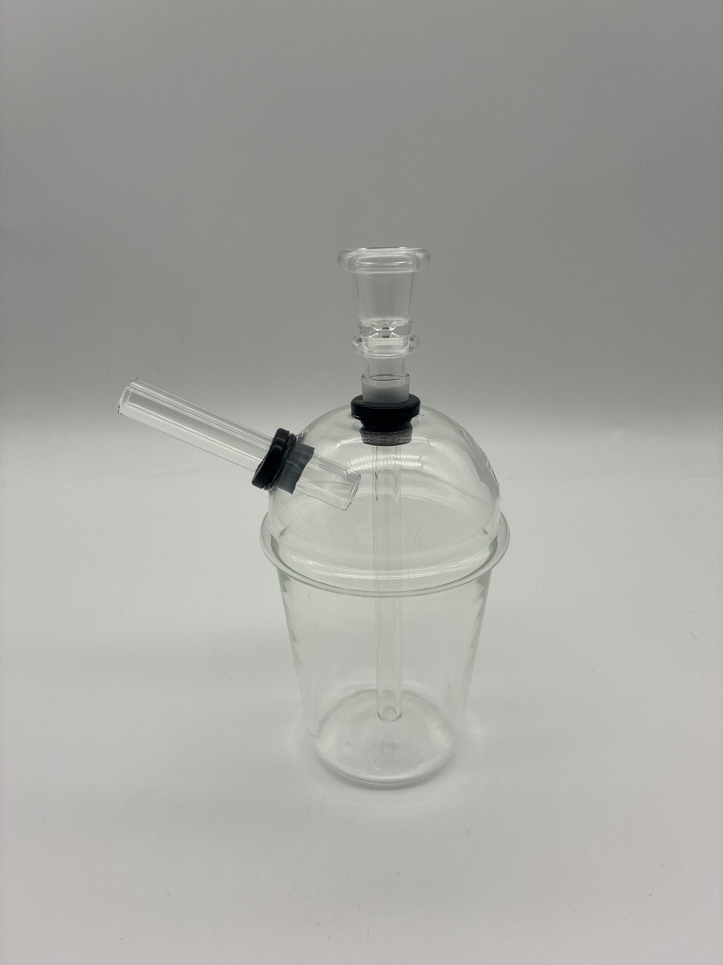 7” Slushie Cup Glass Water Pipe with Down Stem Bowl