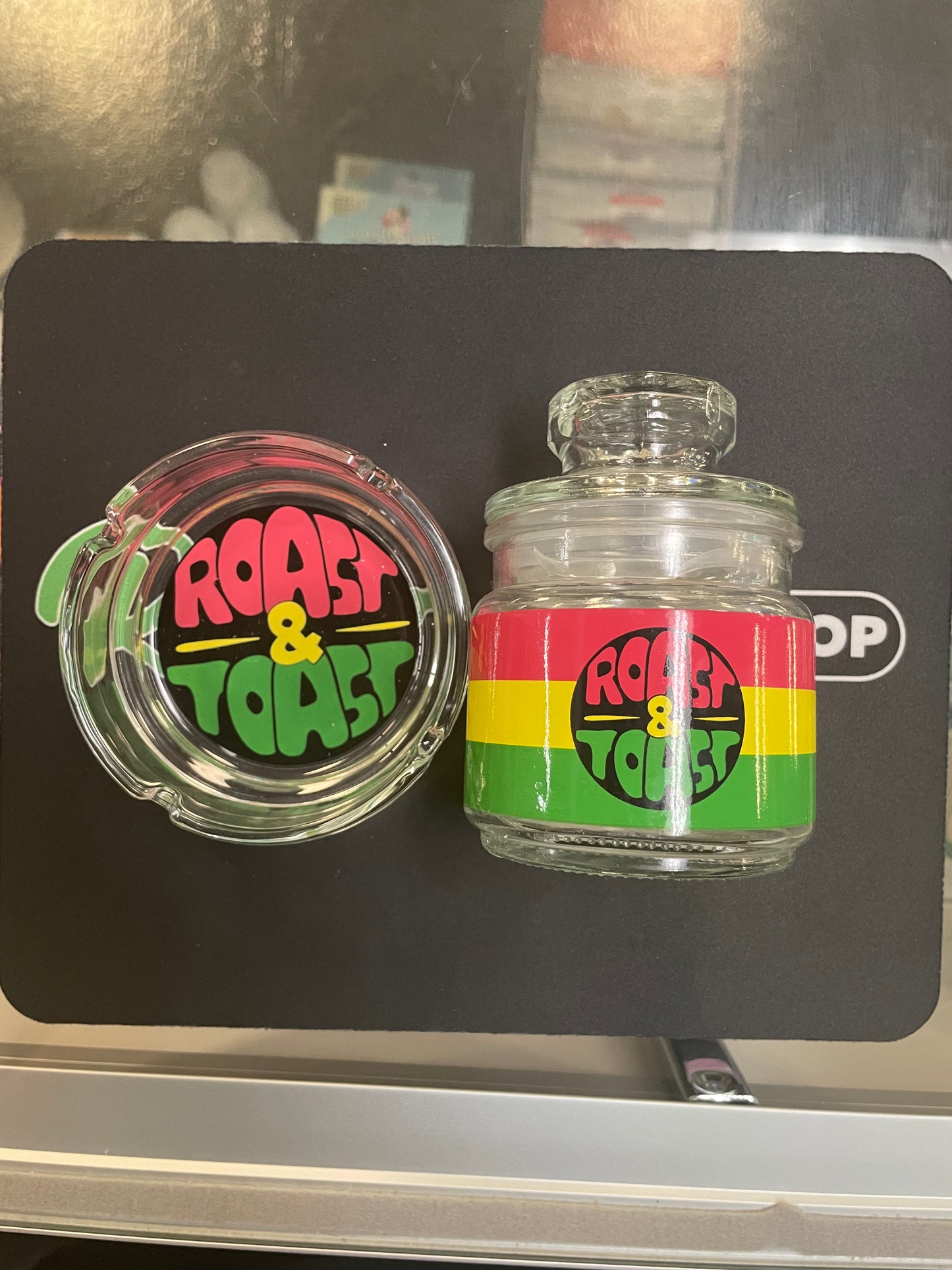 Ash Tray + Glass Storage Jar