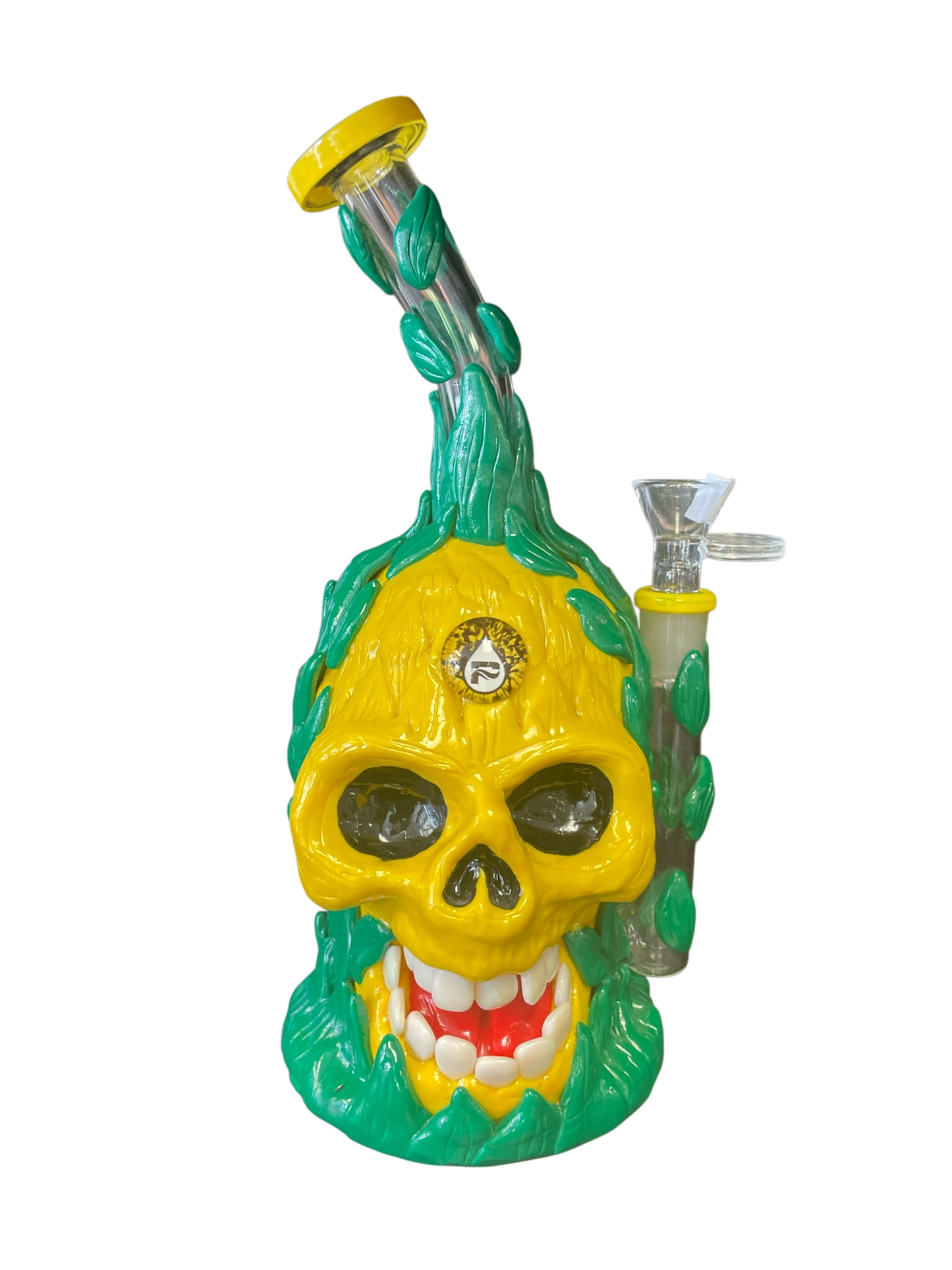 Pulsar Pineapple Skull Waterpipe 10”