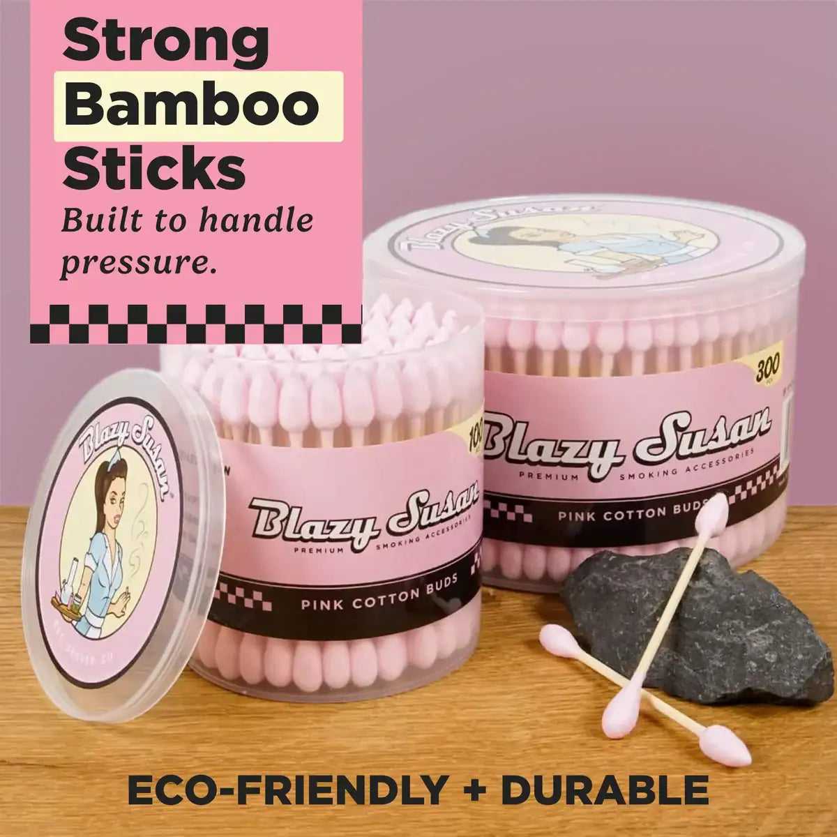 Blazy Susan Pink Cotton Buds 300pcs