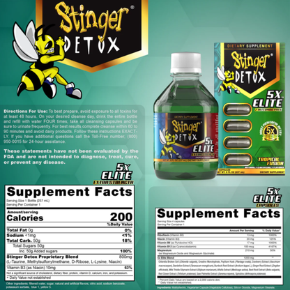 Stinger Detox 5X Elite 2 in 1 Combo Pack